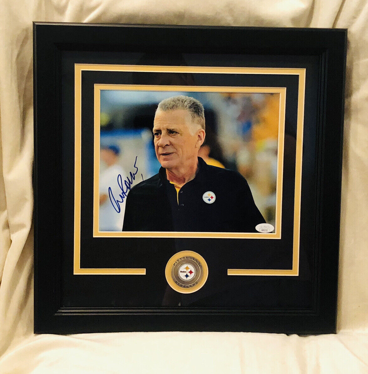 Art Rooney II PITTSBURGH Steelers Signed Super Bowl Framed 8x10 Photo Poster painting JSA