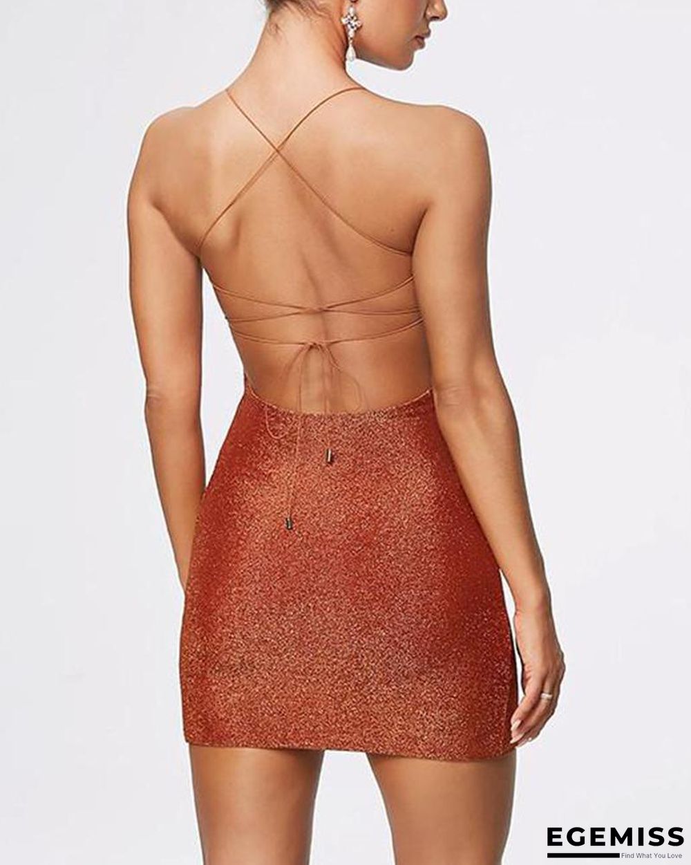 Low Cut Bodycon Tie-Back Dress | EGEMISS
