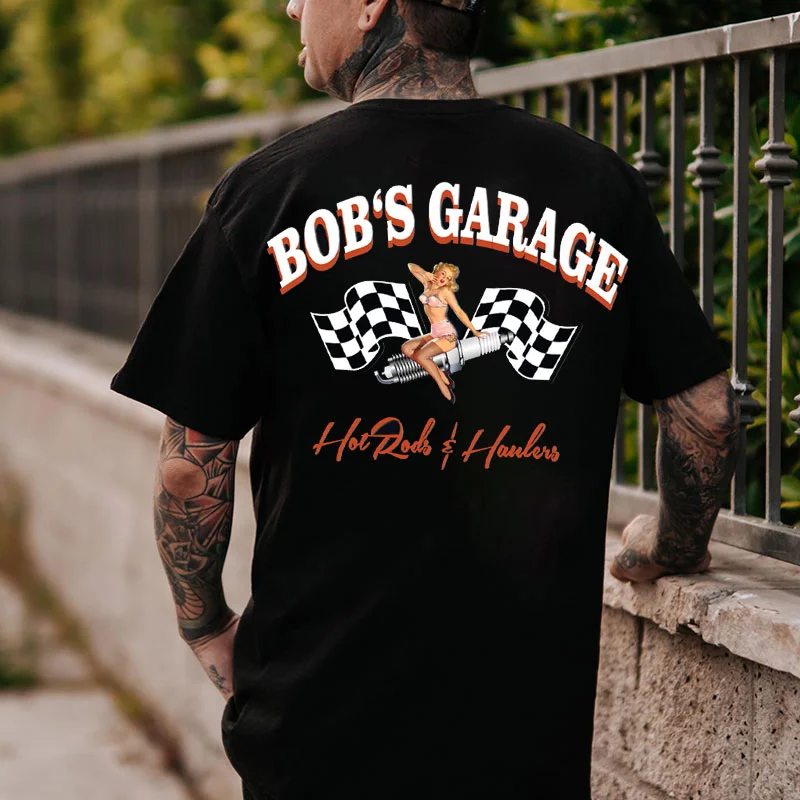 BOB'S GARAGE Sexy Lady Print Men's T-shirt