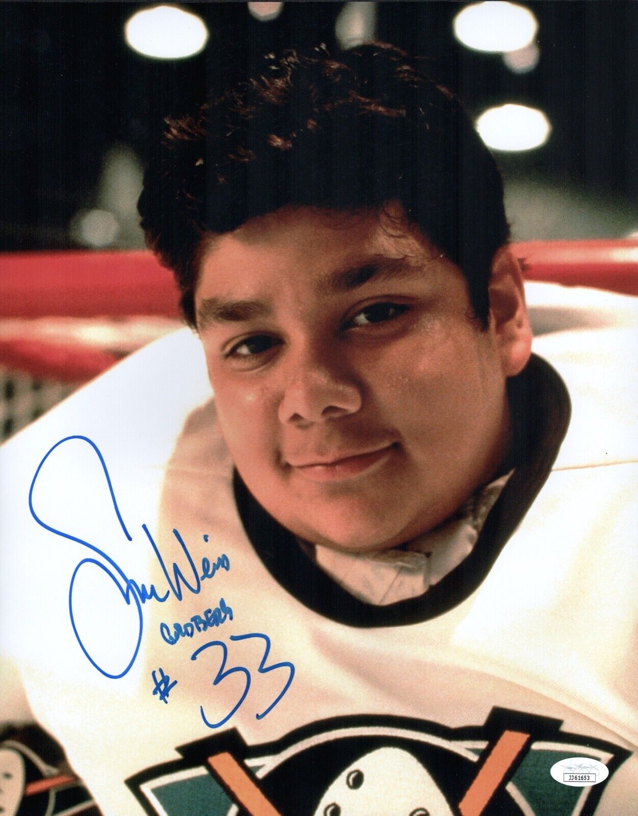 SHAUN WEISS Signed 11x14 Photo Poster painting Greg Goldberg The Mighty Ducks #33 COA JSA Cert