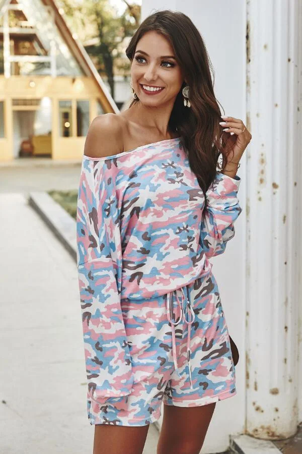 Casual Loose Camouflage Jumpsuit
