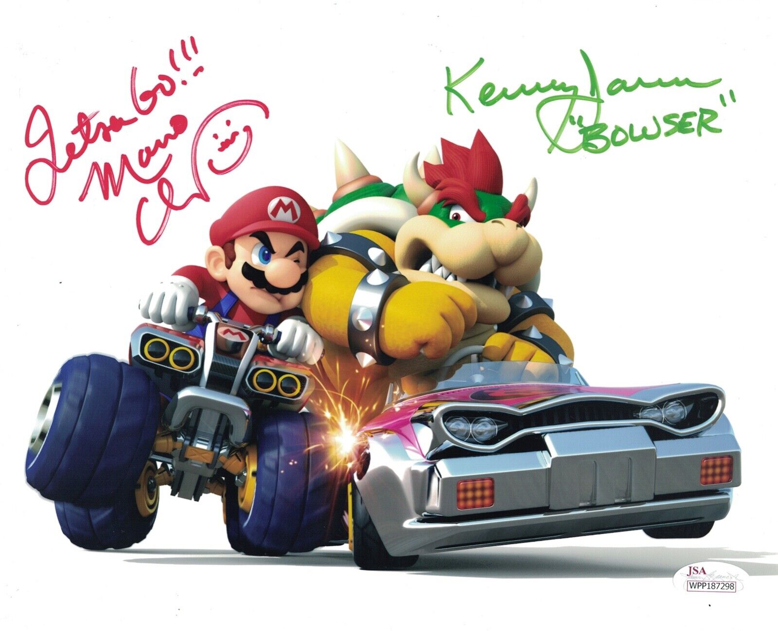 CHARLES MARTINET & KENNY JAMES Signed 8x10 Nintendo Super Mario Photo Poster painting JSA COA