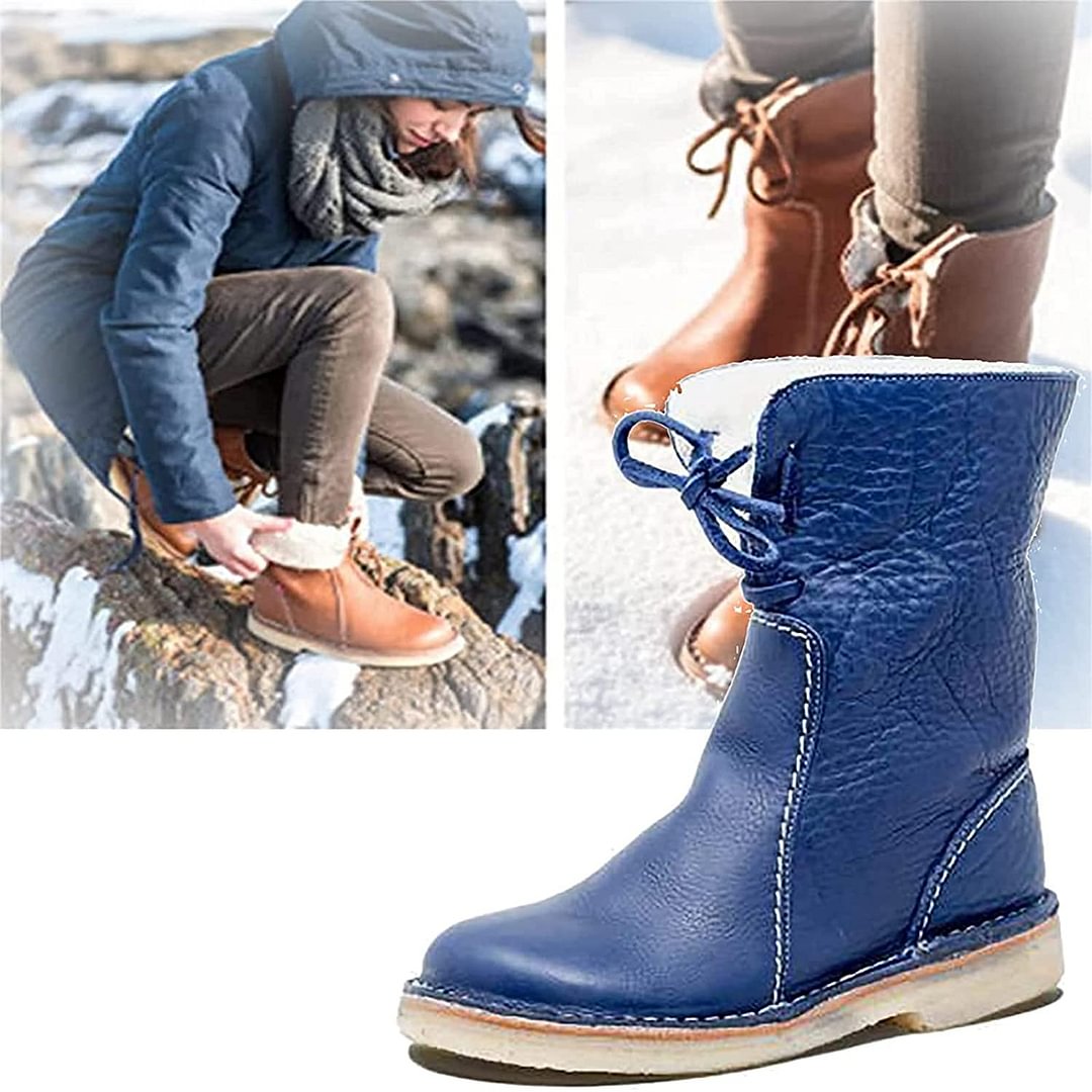 Valentine's Day Promotion-48% OFF🔥Vintage Buttery-Soft Waterproof Wool Lining Boots（Buy 2 Free Shipping）