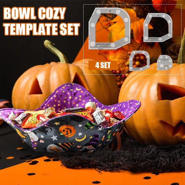 365Home Bowl Cozy Template 3 Sizes, Bowl Cozy Pattern Template Cutting  Ruler Set with 40 Pcs of Sewing Pin and Manual Instruction