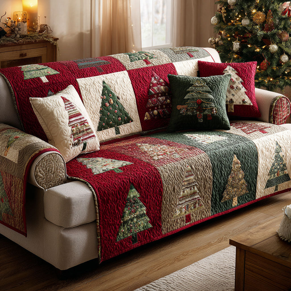 Yuletide Comfort Quilted Sofa Cover NCU0TV837 everthome