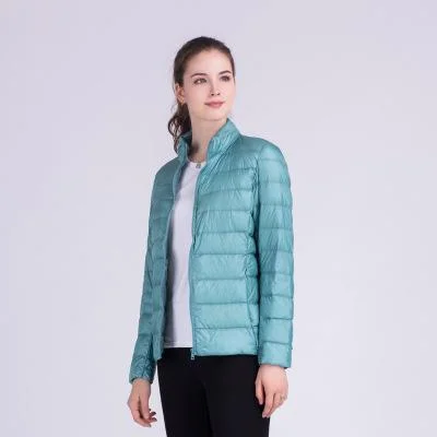Ftlzz New Autumn Winter Women Ultra Light White Duck Down Jackets Candy Color Slim Short Design Warm Down Coats