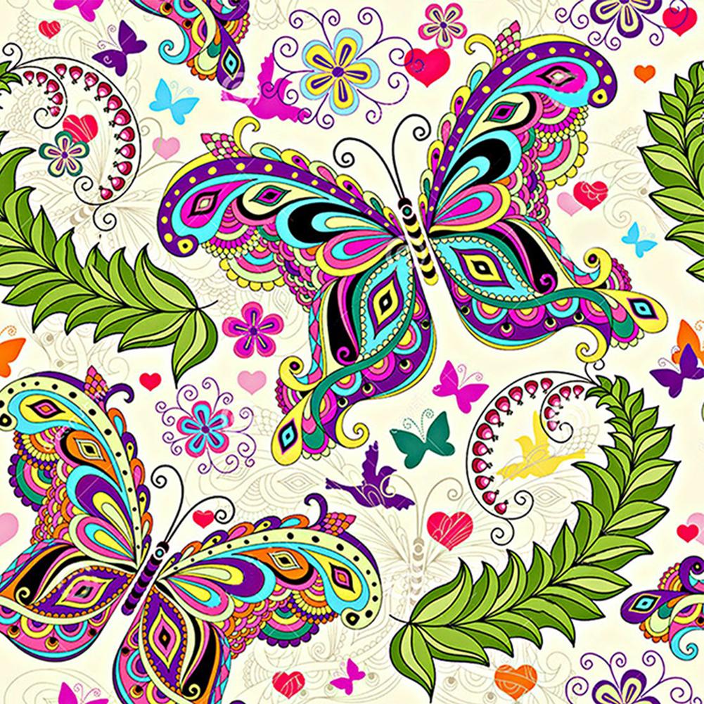 

Butterfly-Round Drill Diamond Painting-30*30CM, 501 Original