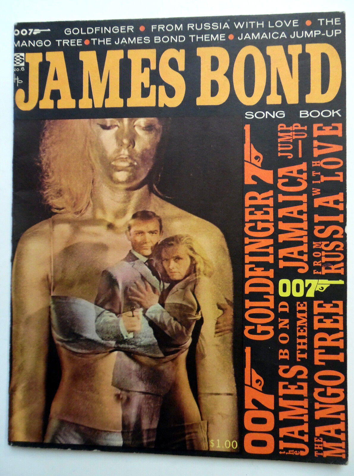 JAMES BOND Song Book GOLDFINGER Sean CONNERY 007 Photo Poster paintings 1964 press ACTION Spy