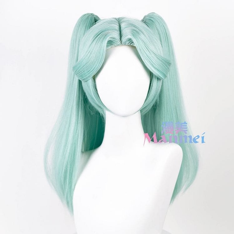 CYBERPUNK Edgerunners Pastel Green Rebecca Base Wig with Twintails ON154