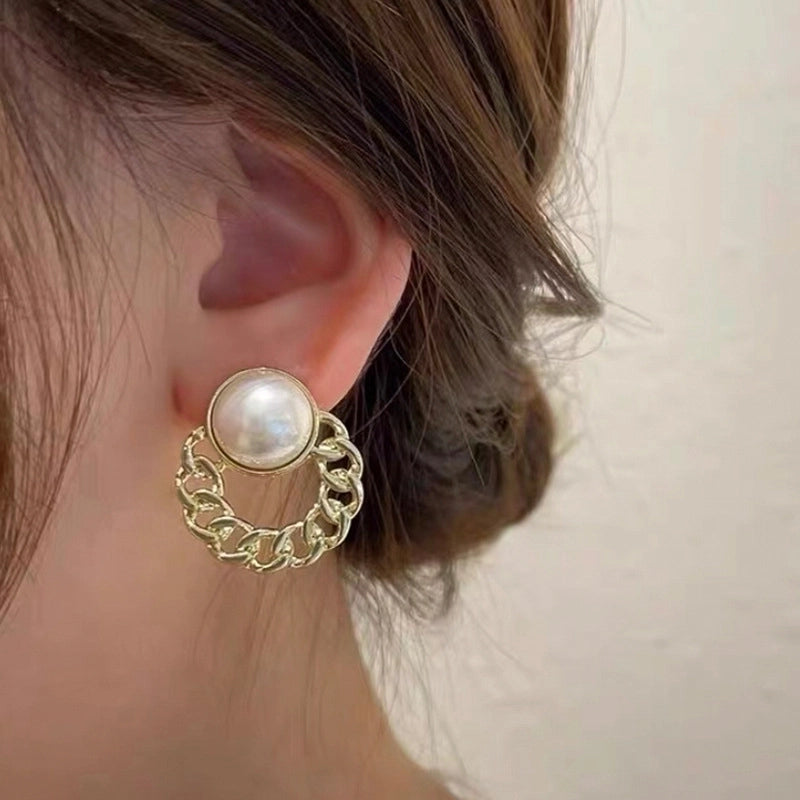 1 Pair Elegant Minimalist Streetwear Flower Bow Knot Plating Inlay Alloy Artificial Pearls Zircon Ear Studs