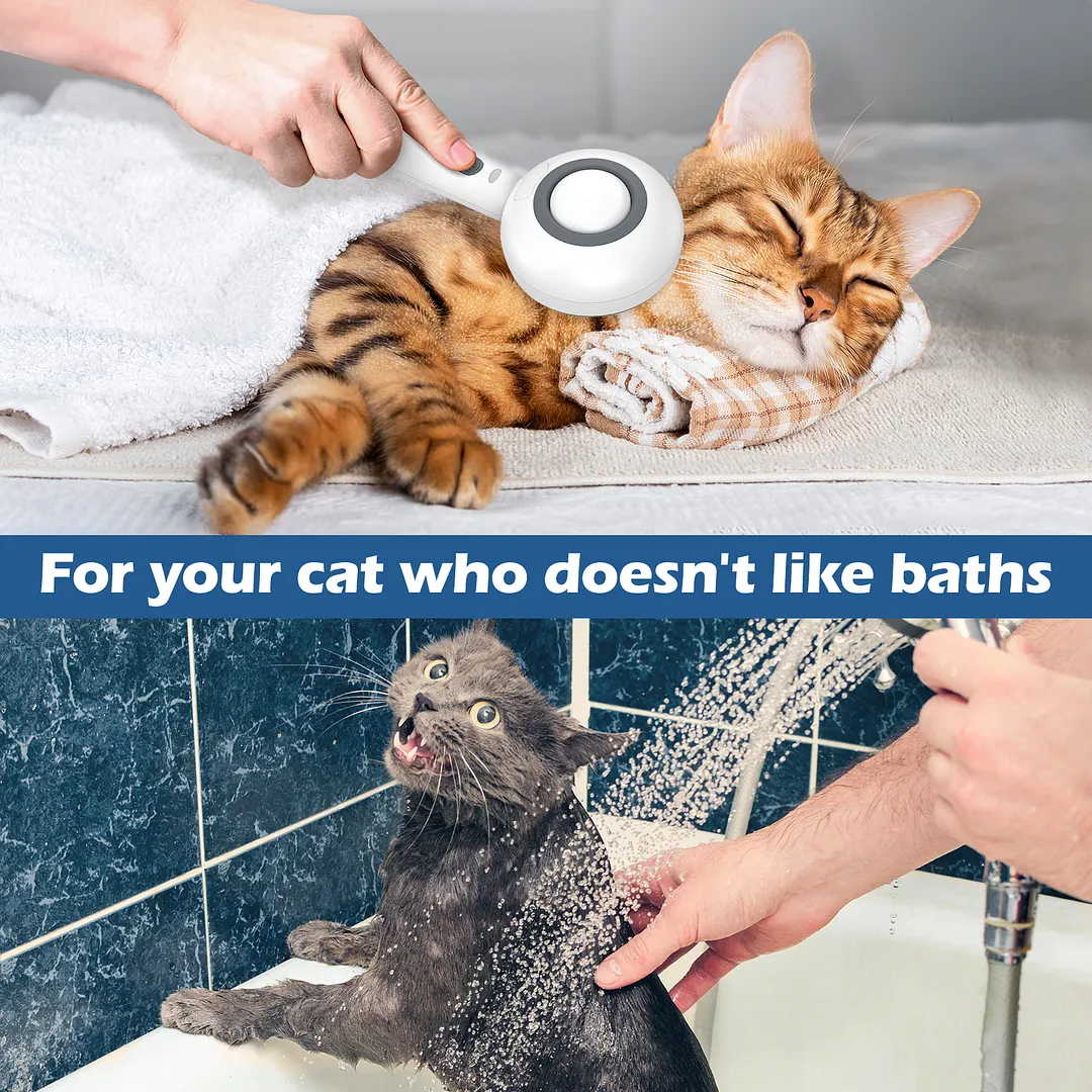 BEBANG Cat Steam Brush 3 in 1, One-Click Hair Removal Brush with Steam for Cats and Dogs
