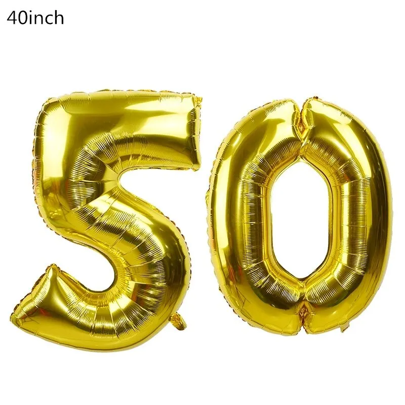 Black Gold Happy Birthday Banner Balloon Flag Adult 30th 40th 50th 60th Birthday Party Decoration Supplies Bunting Anniversary