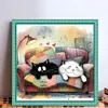 Cat On Sofa-11CT Stamped Cross Stitch 40*40cm tapestrymarket