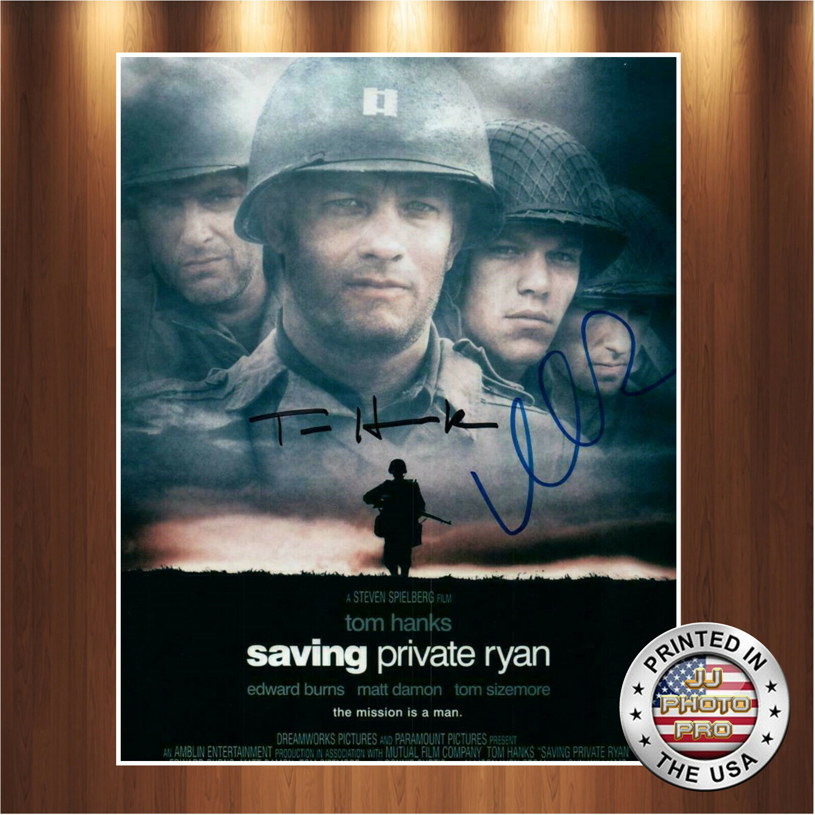 Tom Hanks Matt Damon Autographed Signed 8x10 Photo Poster painting (Private Ryan) REPRINT