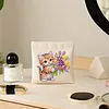 Diamond Painting Cat and Flower PU Storage Bag Coin Purse