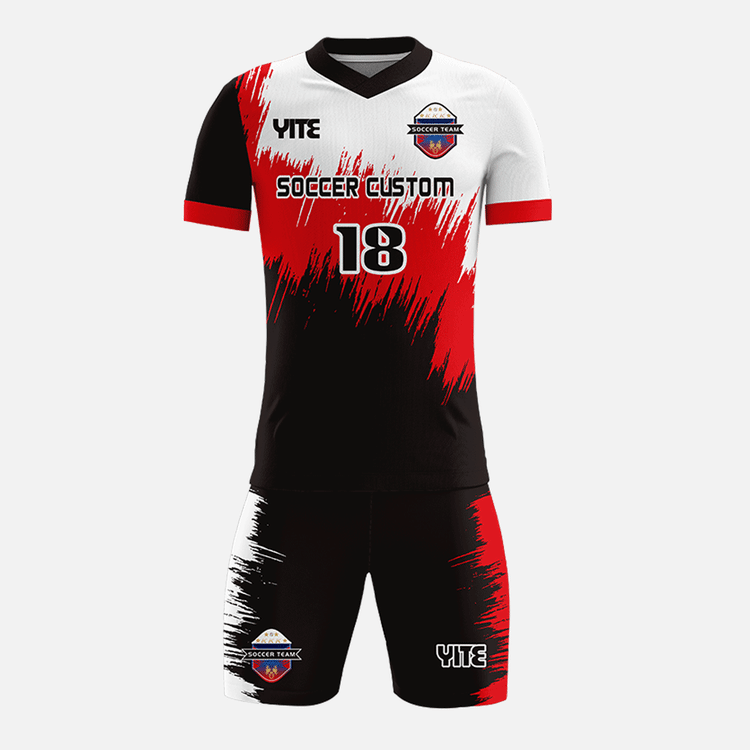 YITE | YTZQ072-Black  And Red Soccer Uniforms