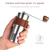 Portable Manual Coffee Grinder 304 Stainless Steel Adjustable Settings Hand-Cranked Conical Grinding Disc For Precision Brewing