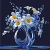 Framed Daffodil Vase-Paint by Numbers Acrylic Painting 35*35CM