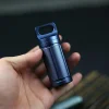 Blue Aluminum Alloy Waterproof Canister Medicine Seal Capsule Bottle EDC Outdoor Camping Tool 