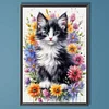 (40*60cm)Flower Cat - Full Round Drill Diamond Painting