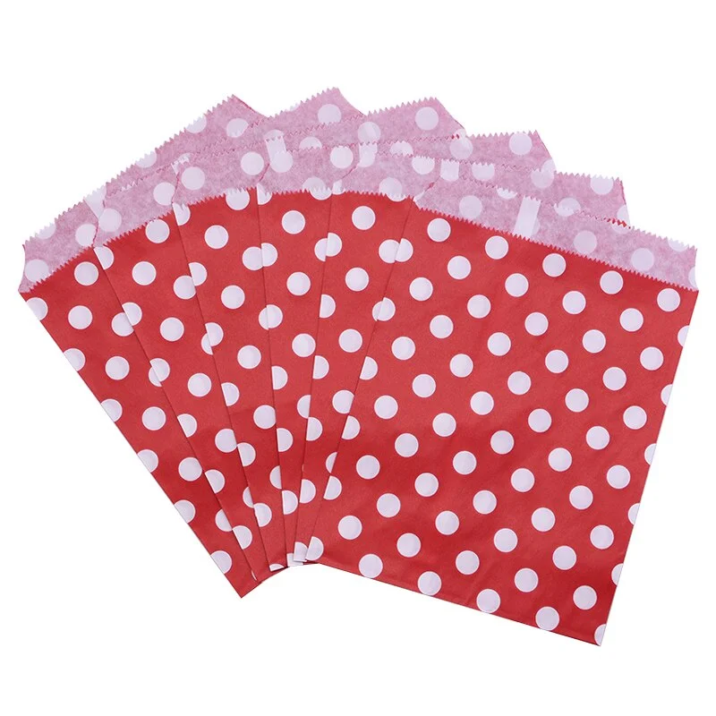 25Pcs Paper Bags Candy Gift Bag Food Packaging Christmas Wedding Favor Baby Shower Rose Gold Birthday Party Decoration Treat Bag