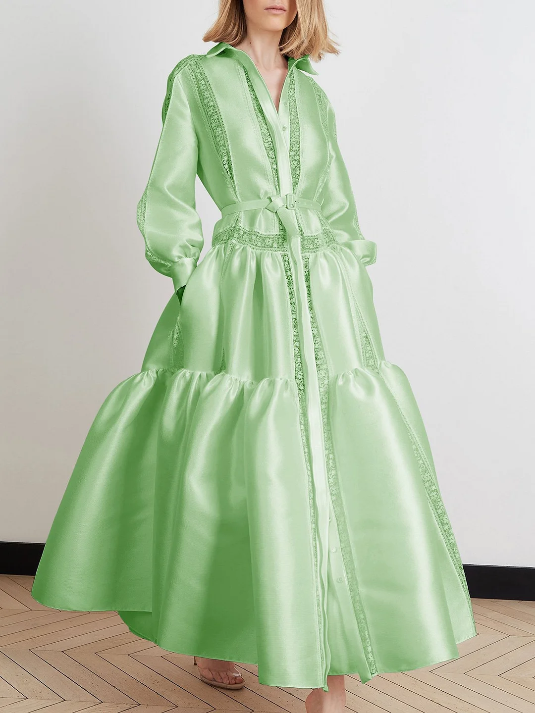 Swing Daily Elegant Solid Paneled Maxi Dress