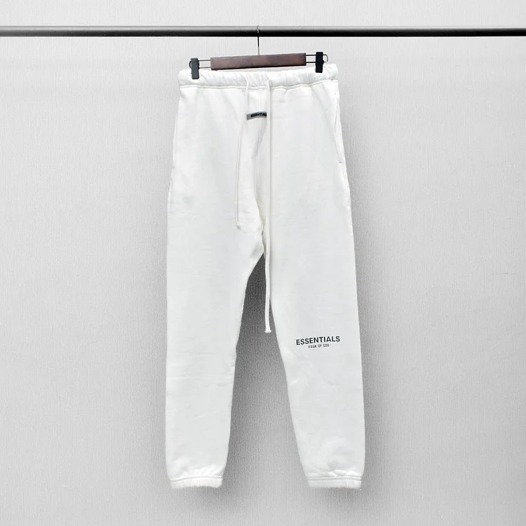 Fog Fear of God Essentials Pant Double Line Letter Reflective Trousers Fleece-Lined High Street Sweatpants