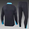 2024/2025 Tottenham Half-Pull Training Suit Dark Grey Football Shirt 1:1 Thai Quality