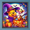 Halloween Winnie Puuh - runder Bohrer Diamantmalerei - 45*45cm (teilweiser Bauchbohrer)