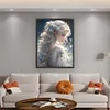 (Big Size) Silver-Haired Butterfly Girl - 11CT Stamped Cross Stitch 50*65cm/19.69*25.59in
