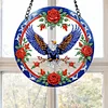 Animal Suncatcher Eagle Crystal Painting Ornaments Hanging Kit for Home Window Wall