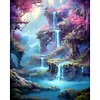 Landscape Waterfall - 11CT Stamped Cross Stitch - 40*50cm - Natural