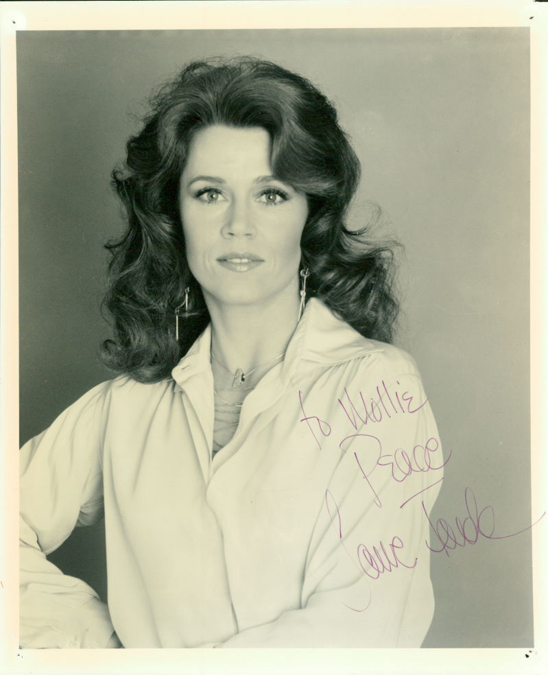 Jane Fonda (Vintage, Inscribed) signed Photo Poster painting COA