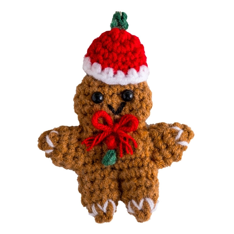 Cute Gingerbread Plush Christmas Bag Pendant Keychain