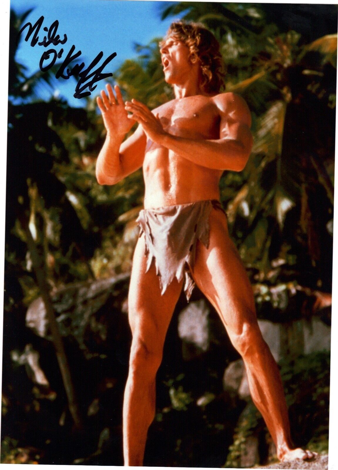 Miles O'Keefe Tarzan Beefcake Original In Person Autographed 8X10 Photo Poster painting Bo Derek