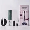 Automatic Wine Corkscrew Set with Foil Cutter, Vacuum Stopper and Decanter Pourer,