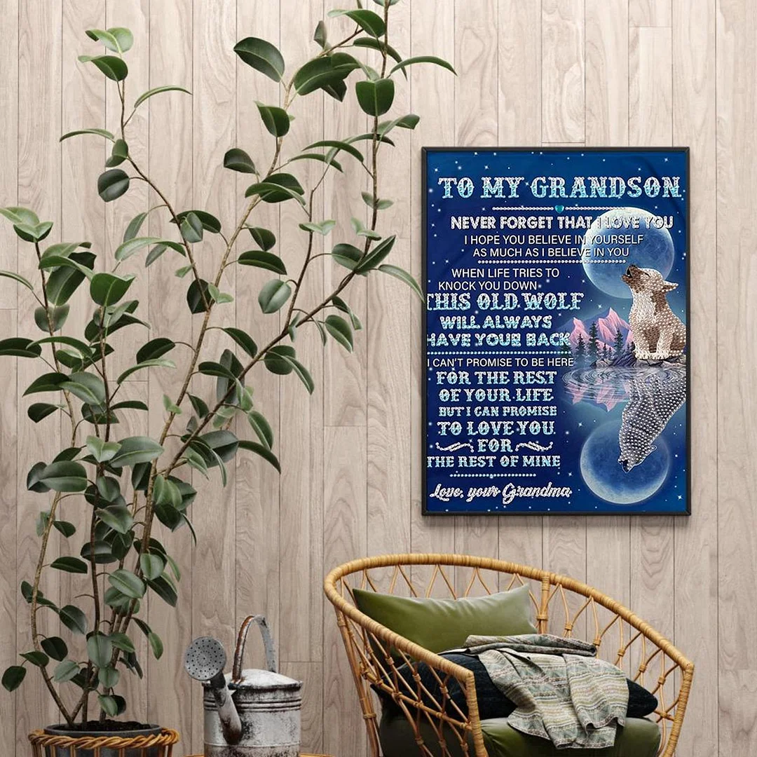 Diamond Painting 5D DIY Full Special Shape Drill English Letters Poster Kit