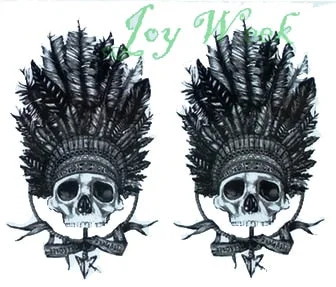 Waterproof Temporary Tattoo Sticker on body art Mexican skull tatto stickers flash tatoo fake tattoos for girl women men