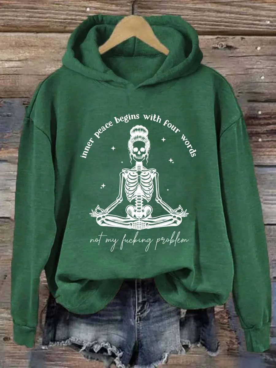 Inner Peace Begins With Four Words Hoodie