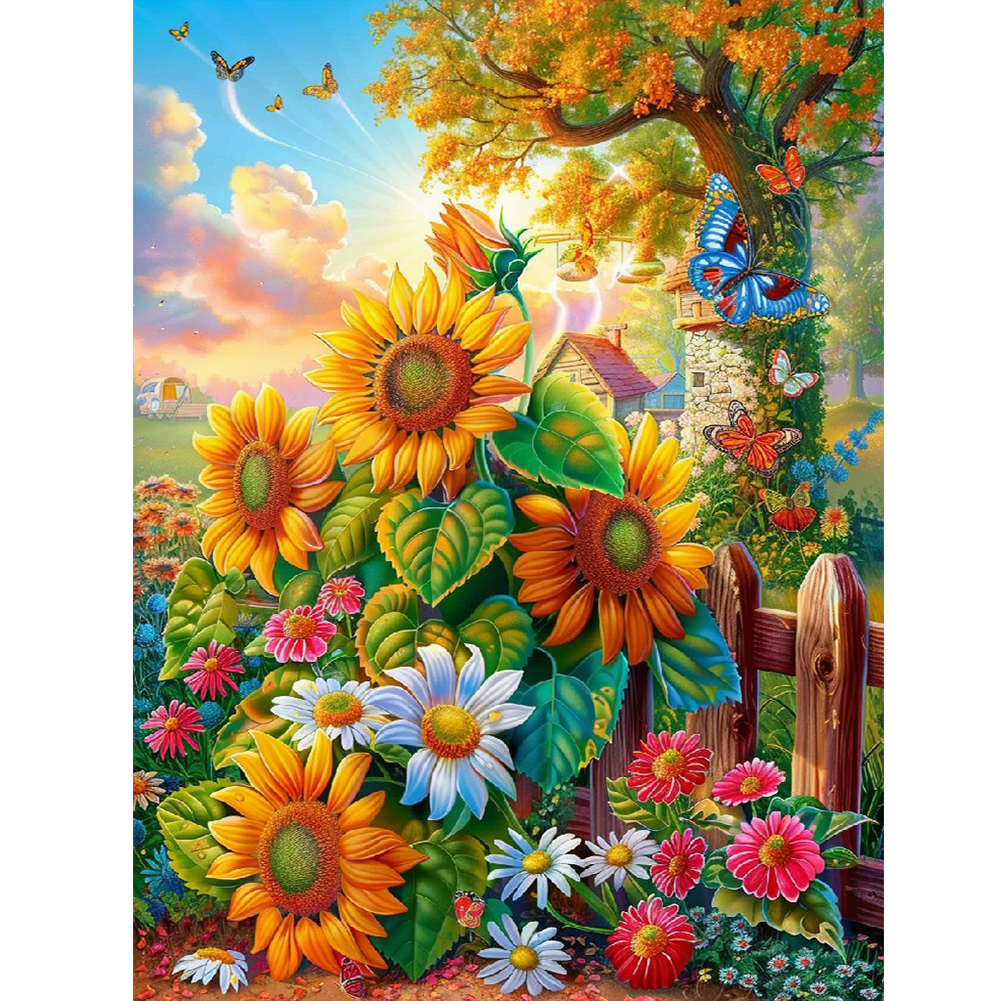 Sunflower 30*40cm(canvas) full round drill diamond painting