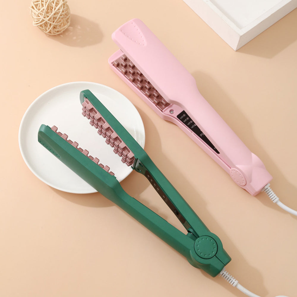 Professional Volumizing Hair Iron Ceramic 3D Grid Hair Crimper