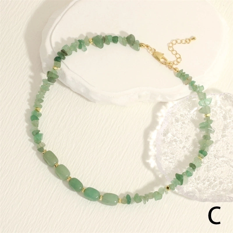 IG Style Retro Geometric Stone Natural Stone Necklace In Bulk