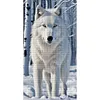 Snow Wolf-14CT Stamped Cross Stitch 40*70cm(Big Size) tapestrymarket