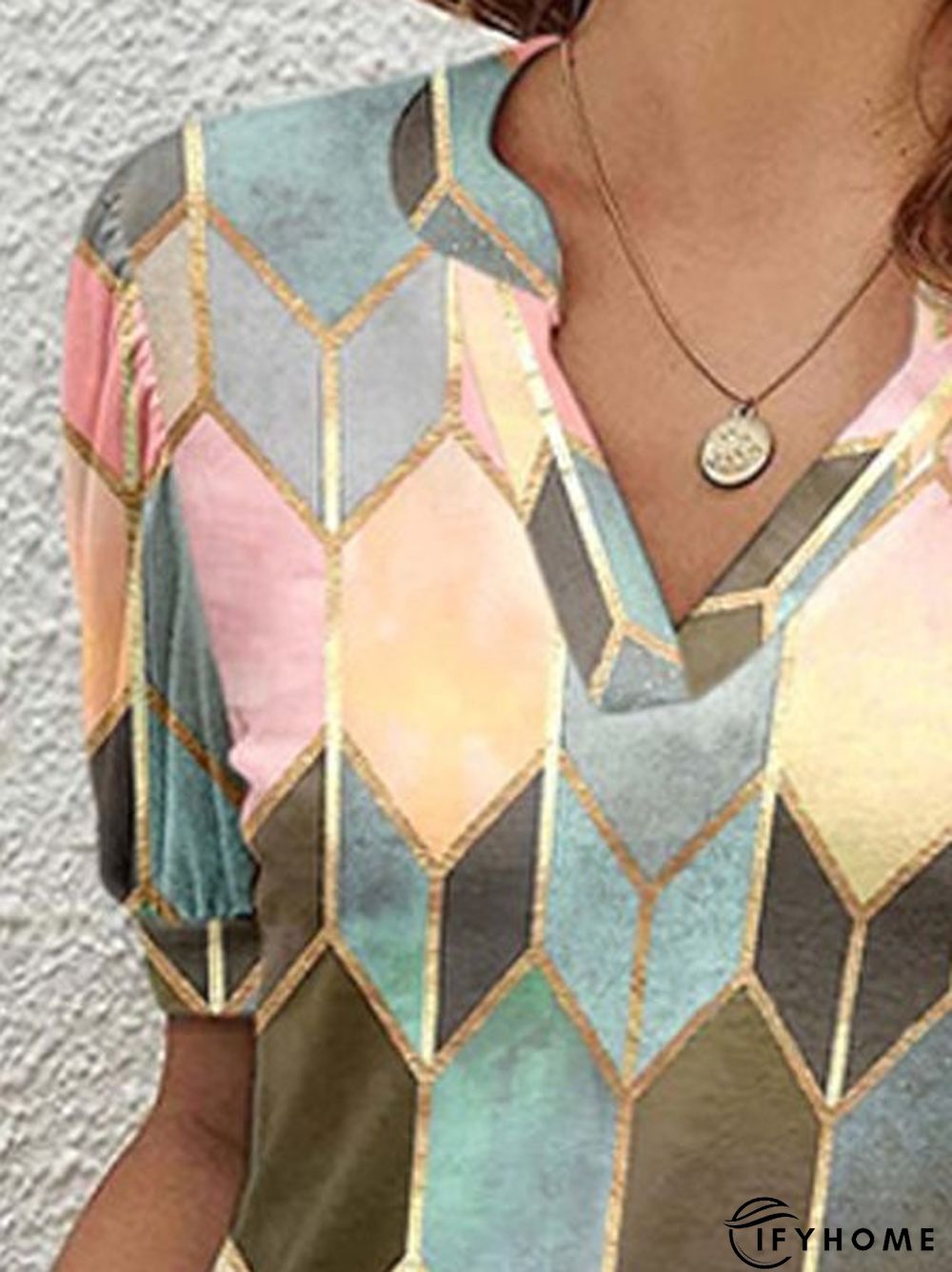 Casual Loosen V Neck Short Sleeve T-Shirt | IFYHOME