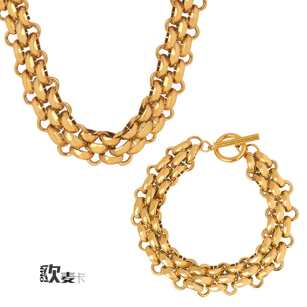 Expressive Women Titanium Steel Electroplating Jewelry Sets