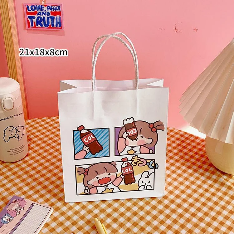 Cartoon Girl Paper Gift Bags