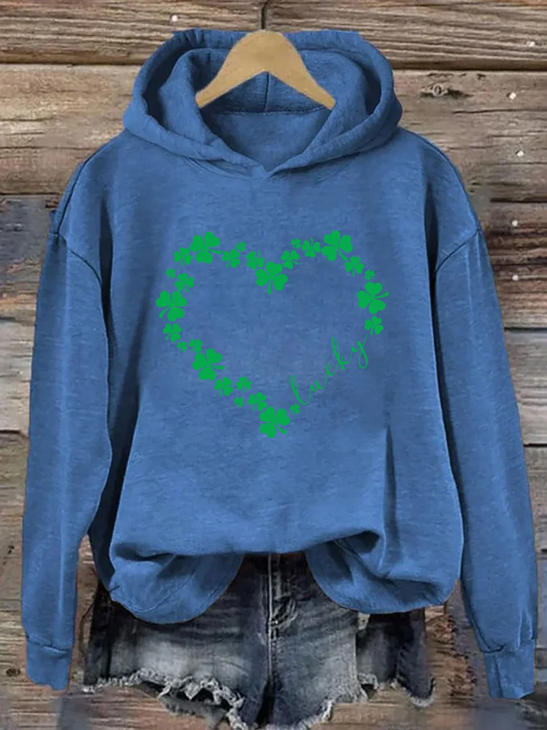 Heart Shamrock St Patrick's Day Hoodie