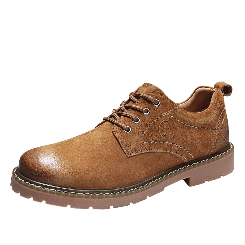 100% Genuine Leather Oxfords Shoes Men Cow Leather Casual Shoes Male Outdoor High Quality Mens Flats Lace-Up Footwear Walkerpeak