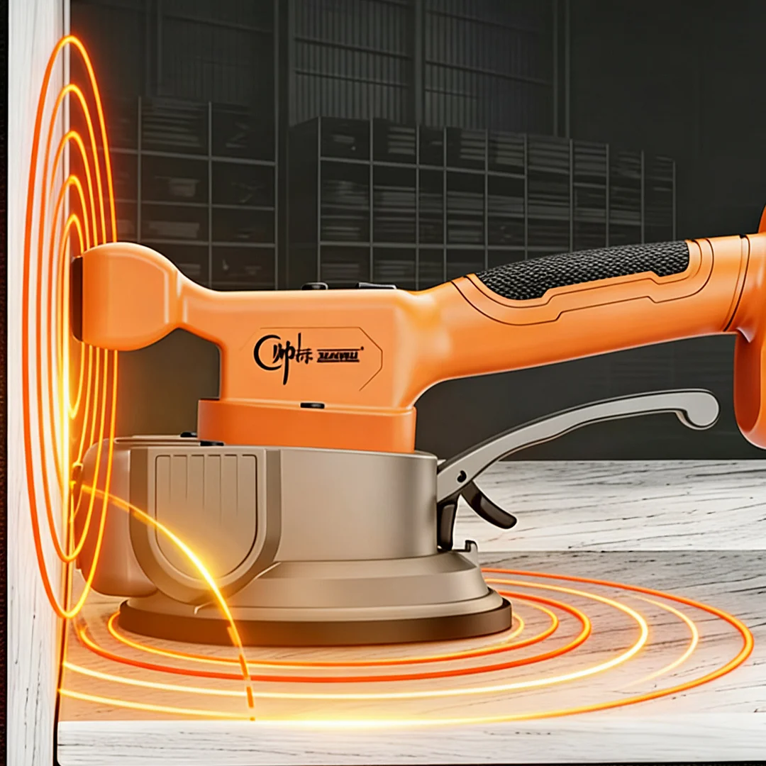 يمكن استخدام أحدث جهاز اهتزاز البلاط ثنائي الجانب في العالم (يهتز 10000 مرة في الدقيقة) لتسوية الرخام والسيراميك وأحجار الرصف والخرسانة.