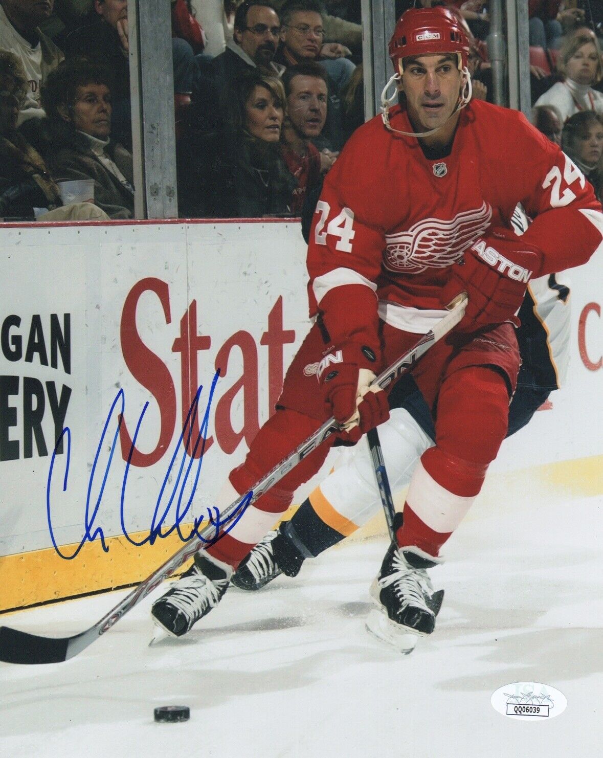 Detroit Red Wings Chris Chelios Signed Autographed 8x10 Photo Poster painting JSA COA